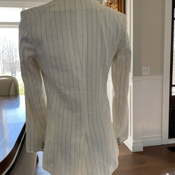 Veronica Beard White/Ivory with thin Navy stripes. Size 0. - Picture 3 of 8